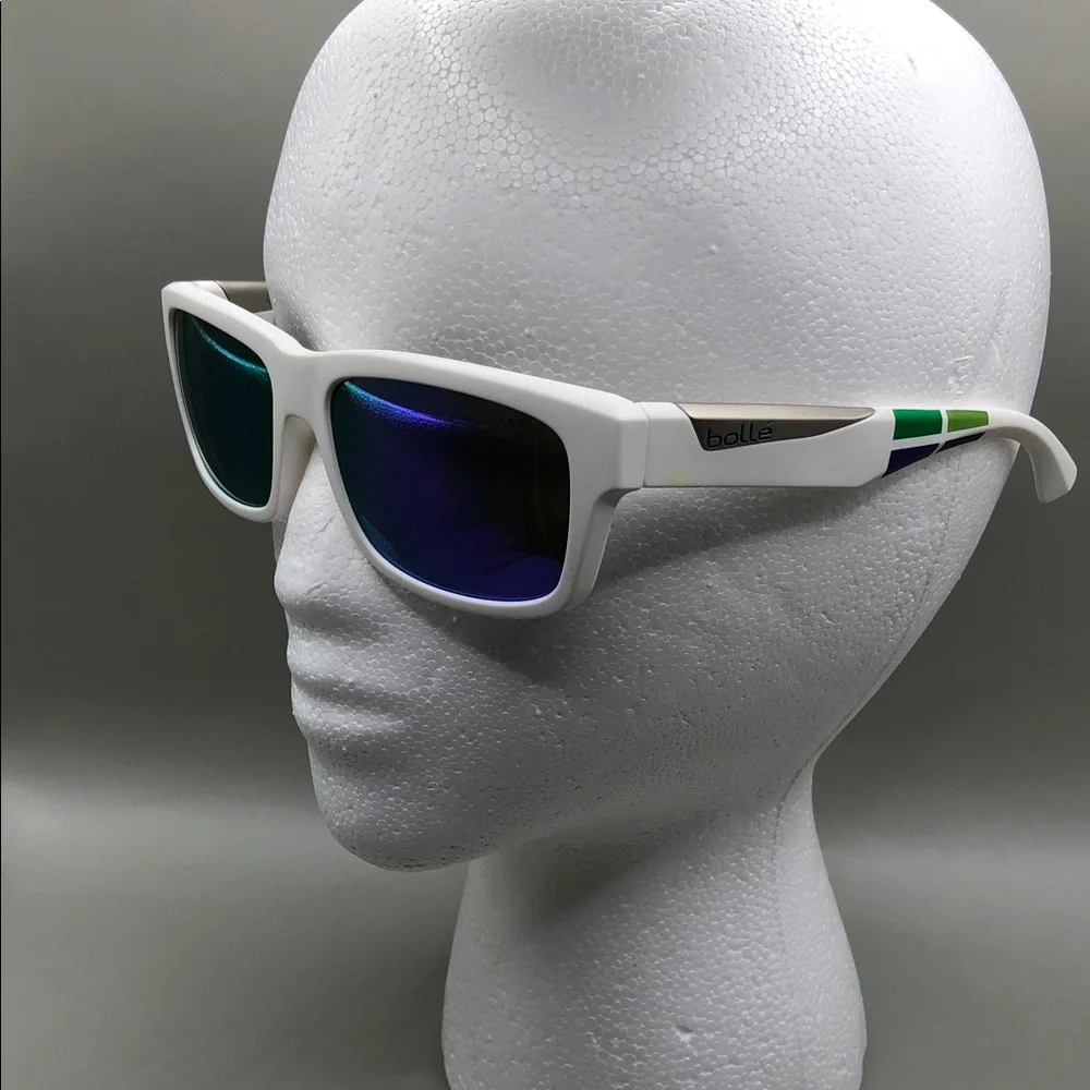 Bolle Jude 11955 white sunglasses BAD LENSES square Italy unisex sporty